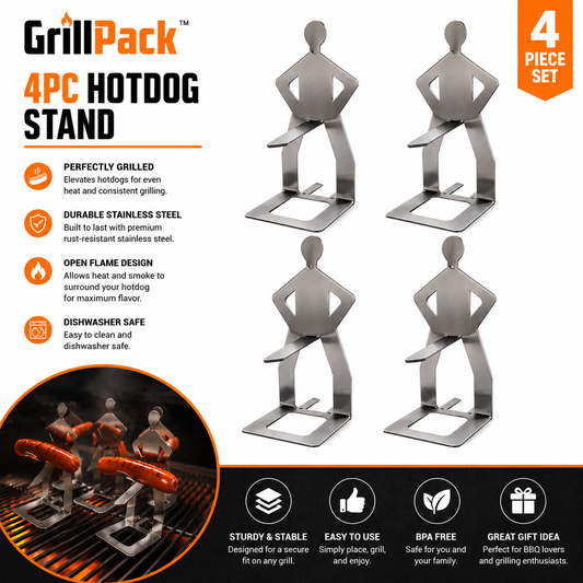 GrillPack™ 4PC HotDog Stand Set